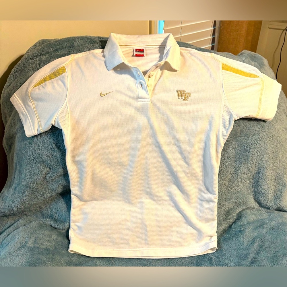 Wake Forest Nike White and Gold Polo Shirt